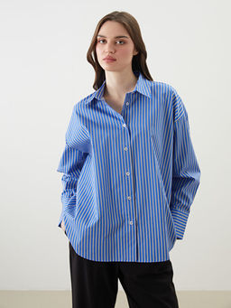 ?izgili Oversize Poplin Kad?n G?mlek