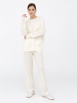 Брюки кашемировые 05030 кремовые