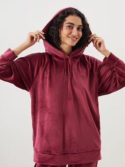 Kap??onlu Kadife Kad?n Pijama ?st?