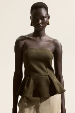 Top bandeau con peplum - H&m фото 3