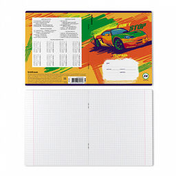 Цена за 10 шт. Тетрадь школьная ученическая ErichKrause Graphic Car, 24 листа, клетка (в плёнке по 10 шт.)_MIX-PACK  фото 8
