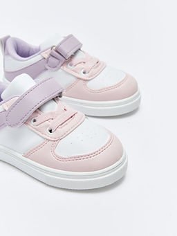 Bask?l? Renk Bloklu C?rt C?rtl? K?z Bebek Spor Ayakkab? - Waikiki фото 3