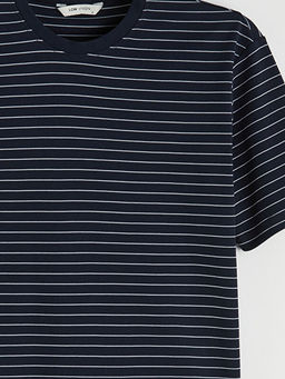 Bisiklet Yaka ?izgili Erkek Ti??rt