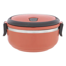 Ланч бокс с отдел./для еды, контейнер для еды "Доляна", 500 мл, 8 х 17 см, коричневый арт.10672999