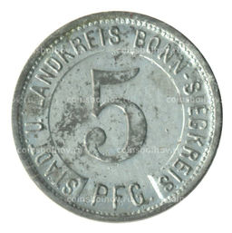Монета 5 пфеннигов 1919 года Германия  Нотгельд (Бонн)
