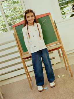 Beli Ayarlanabilir K?z ?ocuk Jean Pantolon