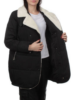 S24-236 BLACK Куртка демисезонная женская (100 гр. холлофайбер) - Fashion фото 7