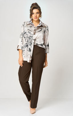 Брюки БелЭльСтиль 609 коричневый1