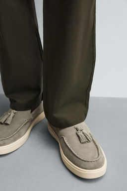 CASUAL LEATHER LOAFERS WITH TASSELS - Zara фото 3