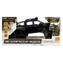 Джип металлический, 1:24, инерционный, открываются двери, капот, багажник, цвет чёрный - Автоград фото 12