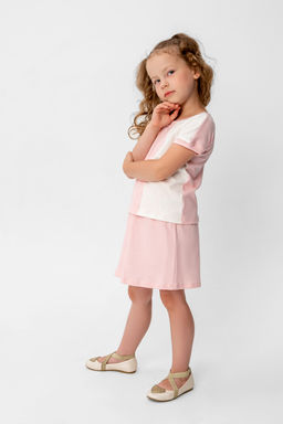 Костюм Элис розовый/молочный