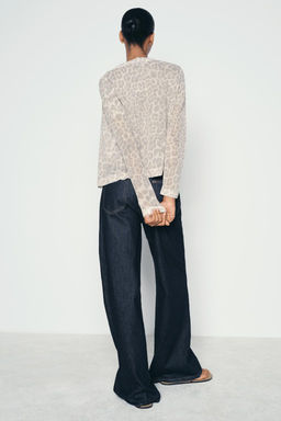 KNIT CARDIGAN WITH ANIMAL PRINT - Zara фото 5