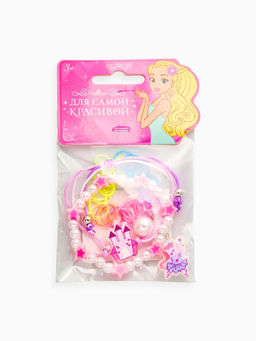 Набор детских браслетов «Выбражулька. Замок и Единорог», 3 шт. силиконовый, разноцветный