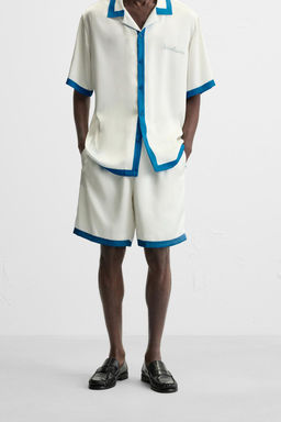 PRINTED SATIN BERMUDA SHORTS - Zara фото 2