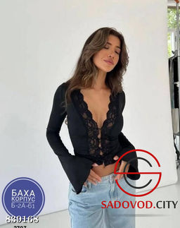 Лонгслив женский с кружевами - Bruno фото 5