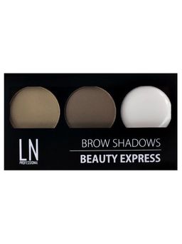 -60% LN Professional Набор для моделирования бровей тени и воск Brow Shadows 12г 01 блонд/blond