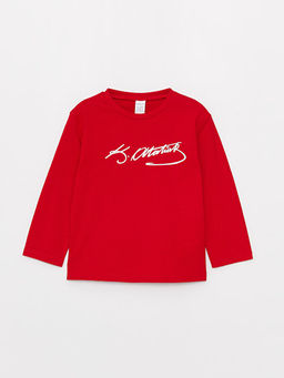 Bisiklet Yaka Atat?rk ?mza Bask?l? K?z Bebek Ti??rt - Waikiki фото 2