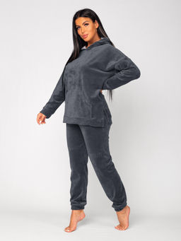 Костюм женский велюровый с брюками АИША ГРАФИТ - Domtrik фото 5