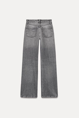 TRF WIDE-LEG MID-RISE FULL LENGTH JEANS - Zara фото 9