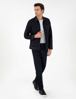 Темно-синие джинсовые брюки-морковки - Cacharel фото 3