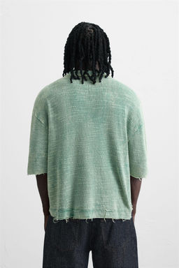 WASHED KNIT POLO SHIRT - Zara фото 3
