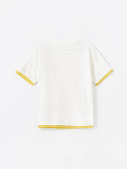 Bisiklet Yaka Bask?l? Erkek Bebek Ti??rt - Waikiki фото 2