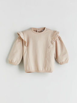 Bisiklet Yaka Uzun Kollu K?z Bebek Sweatshirt ve Tayt 2li Tak?m