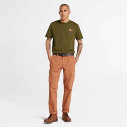 Футболка Timberland T-Shirt Boot Small Logo Regular оливковая  фото 2
