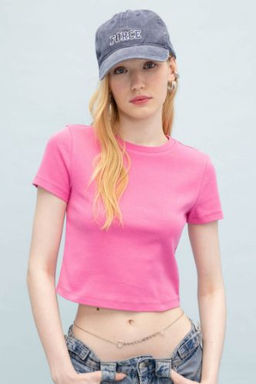 Coool Fitted Ribana Basic Duz K?sa Kollu Tisort