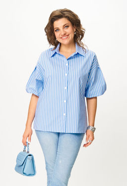 Блуза Svetlana Style 2130 голубой+белый