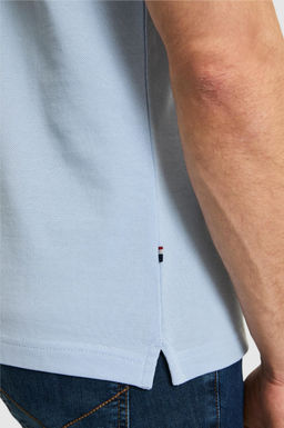Erkek Regular Fit A__k Mavi Polo Yaka Basic Ti__rt