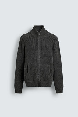 TWISTED YARN JACKET WITH ZIP - Zara фото 7
