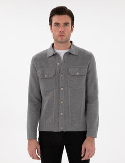 Серый обычный посадка в трикотаж кардиган - Cacharel фото 3