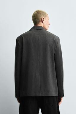 STRIPED OVERSIZE FIT BLAZER - Zara фото 3