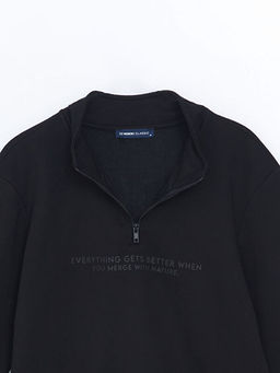 Dik Yaka Uzun Kollu Bask?l? Erkek Sweatshirt - Waikiki фото 2