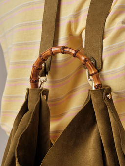 Замшевая сумка Bamboo DBR 30990 белый мох  фото 7