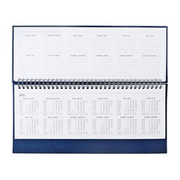 Планинг недатированный 100 х 300 мм, 56 листов, на гребне, обложка из искусственной кожи, синий - Calligrata фото 5