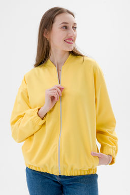 Бомбер из коттон фита жёлтый - Амадэль фото 6
