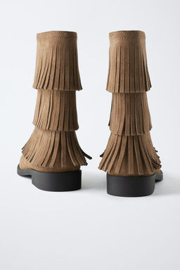 FRINGED BOOTS - Zara фото 4