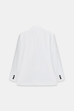 BLAZER CRUZADA OVERSIZE HOMBRERAS / Blanco - Zara фото 8