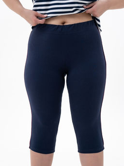 Бриджи хлопок 95%, лайкра 5%,темно-синие