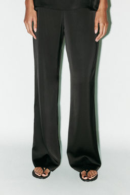 HIGH-WAIST SATIN TROUSERS - Zara фото 2