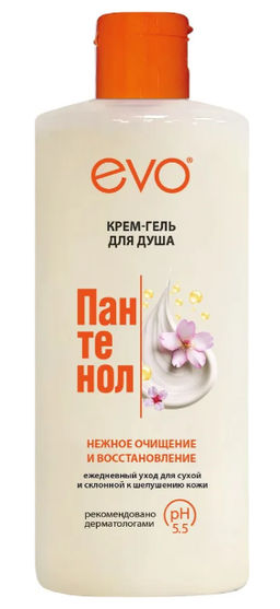 EVO д/душа крем-гель Пантенол 400мл д/сухой и чувствительной кожи