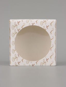 Цена за 5 шт. Коробка подарочная самосборная с окном Only for you, 11.5×11.5×3 см