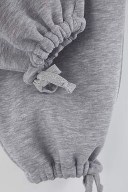 Gri Melanj Wide Leg Paca Lastikli Esofman Alt? TMNAW26EA00003 - Trendyolmilla фото 2