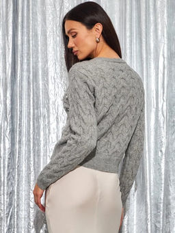 Джемпер женский P422-15021 grey - Fine joyce фото 3