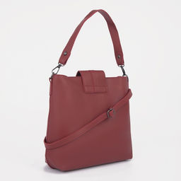 Сумка-тоут на клапане, цвет бордовый - Simaland фото 2