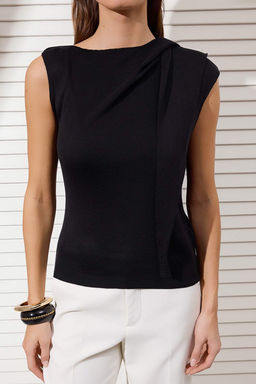 Siyah Yaka Baglama Detayl? Premium Iplik Triko Bluz TWOSS26BZ00299 - Trendyolmilla фото 5