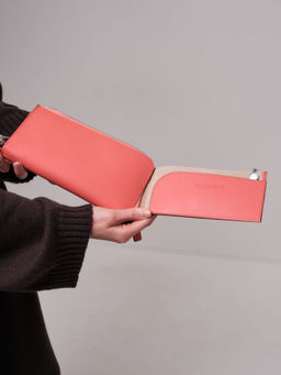 Клатч кожаный Azaro 30647 розовый тюльпан