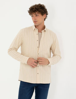 Bej Regular Fit Uzun Kollu G_mlek